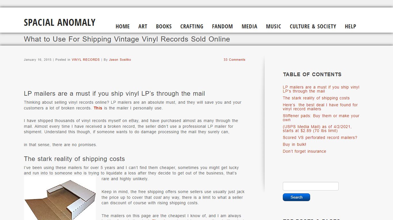 What's the best way to ship a vinyl record through the mail?